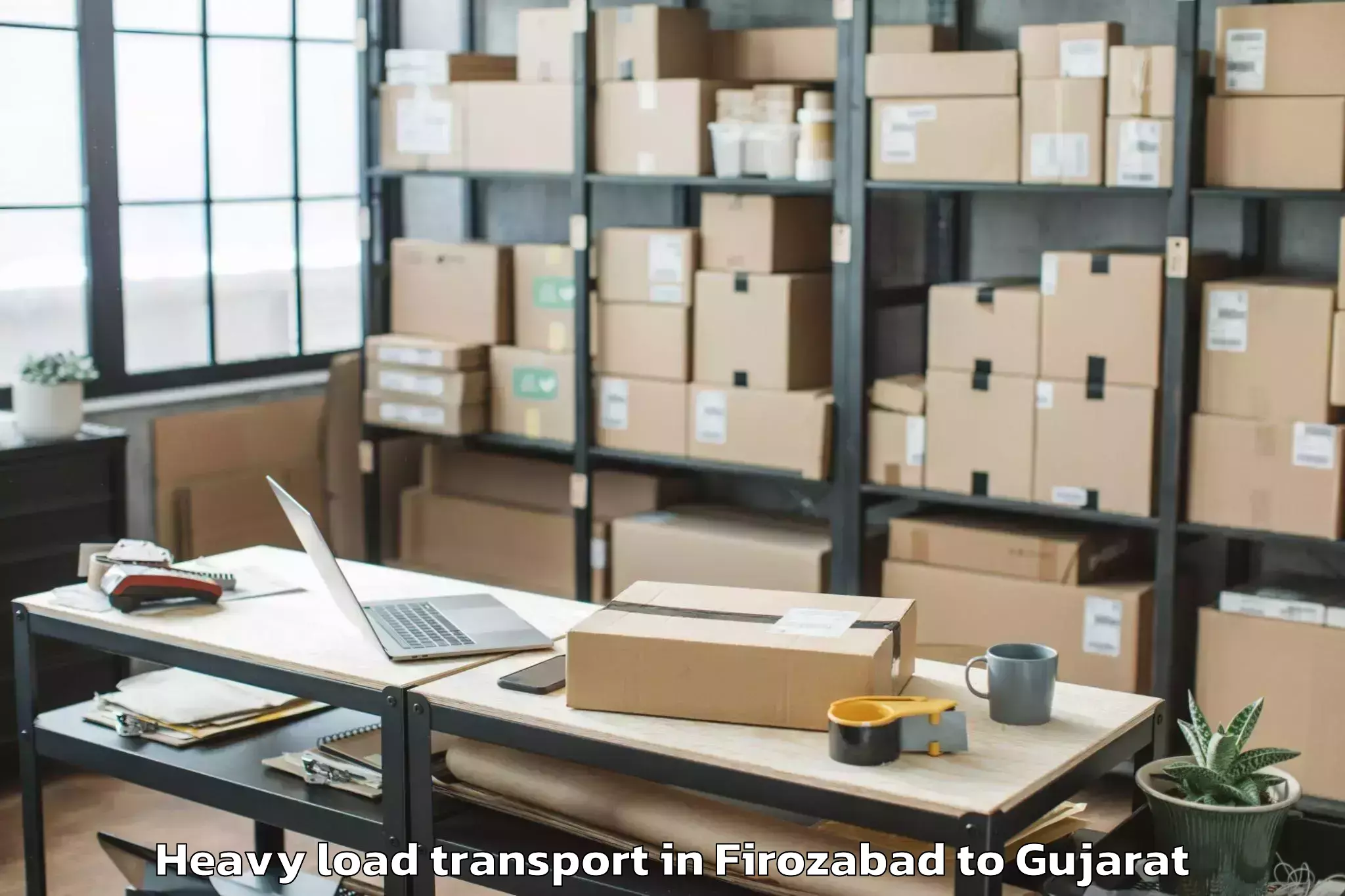 Affordable Firozabad to Waghodia Heavy Load Transport